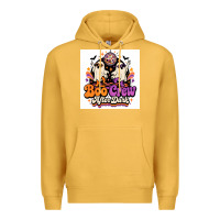 Mustard spooky disco vibes Premium Hoodie - Merry & Macabre