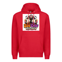 Red spooky disco vibes Premium Hoodie - Merry & Macabre
