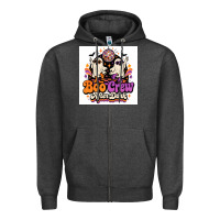 Charcoal Heather spooky disco vibes Zipper Hoodie - Merry & Macabre