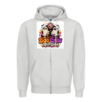 Dove Grey spooky disco vibes Zipper Hoodie - Merry & Macabre