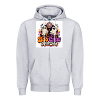 Heather Grey spooky disco vibes Zipper Hoodie - Merry & Macabre