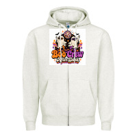 Oatmeal Heather spooky disco vibes Zipper Hoodie - Merry & Macabre