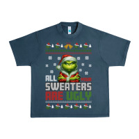 Midnight Navy ugly Christmas Urban Heavy Tee - killa-kam