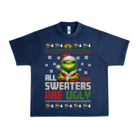 Navy ugly Christmas Urban Heavy Tee - killa-kam