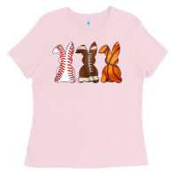 Bubblegum Pink western easter support bunny Ladies Tee - Artiststas