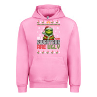 Fuchsia Pink ugly Christmas Urban Hoodie - killa-kam