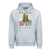 Heather Grey ugly Christmas Urban Hoodie - killa-kam