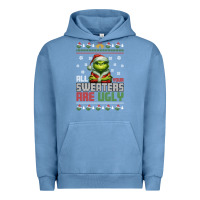 Pigment Pebble Blue ugly Christmas Urban Hoodie - killa-kam
