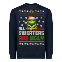 Navy ugly Christmas Heavyweight Sweatshirt - killa-kam