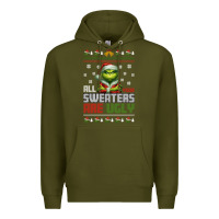 Army Green ugly Christmas Premium Hoodie - killa-kam