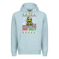 Blue Mist ugly Christmas Premium Hoodie - killa-kam
