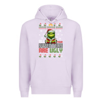 Lilac ugly Christmas Premium Hoodie - killa-kam