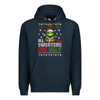 Navy ugly Christmas Premium Hoodie - killa-kam
