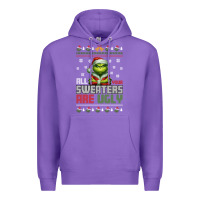 Purple ugly Christmas Premium Hoodie - killa-kam