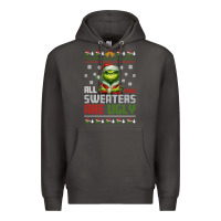 Smoke ugly Christmas Premium Hoodie - killa-kam