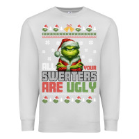 Dove Grey ugly Christmas Premium Sweatshirt - killa-kam