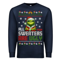 Navy ugly Christmas Premium Sweatshirt - killa-kam