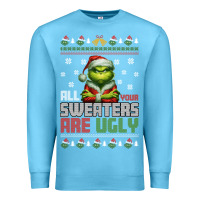 Ocean Blue ugly Christmas Premium Sweatshirt - killa-kam