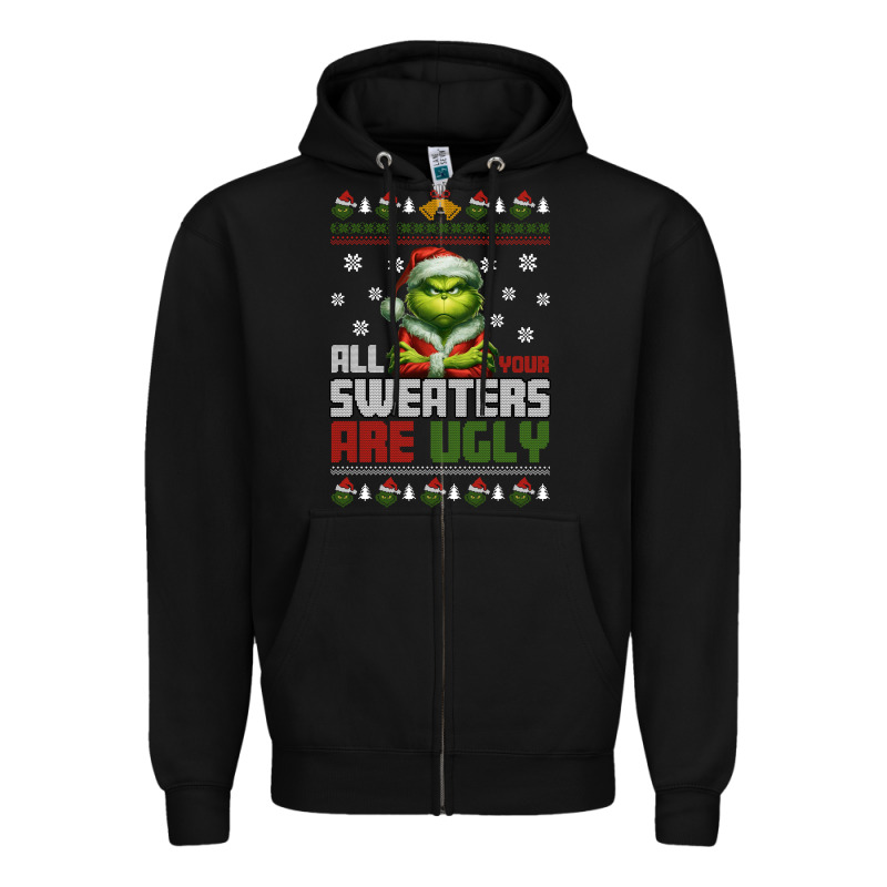 Ugly Christmas Zipper Hoodie by killa-kam | Teevron