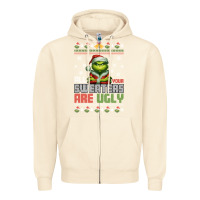 Sandshell ugly Christmas Zipper Hoodie - killa-kam