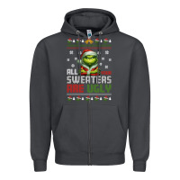 Smoke ugly Christmas Zipper Hoodie - killa-kam