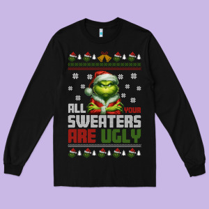 Ugly Christmas Long Sleeve Tee Designed By Killa-kam