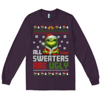 Plum ugly Christmas Long Sleeve Tee - killa-kam
