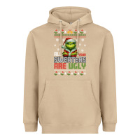 Mushroom ugly Christmas Heavyweight Hoodie - killa-kam
