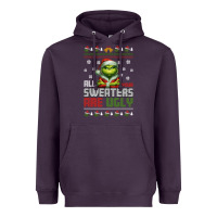 Plum ugly Christmas Heavyweight Hoodie - killa-kam
