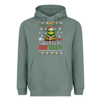 Sage ugly Christmas Heavyweight Hoodie - killa-kam