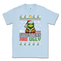 Dusty Blue ugly Christmas Classic Tee - killa-kam