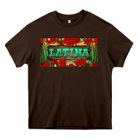 Chocolate Brown latina license plate Heavy Core Tee - BundleAndBundleShop
