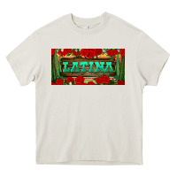 Cream latina license plate Heavy Core Tee - BundleAndBundleShop
