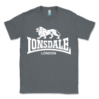Charcoal Heather lonsdale classic logo lion Classic Tee - DesignPulse