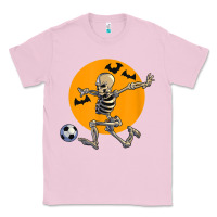 Bubblegum Pink skeleton soccer player funny halloween blood moon Classic Tee - DesignPulse