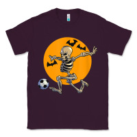 Plum skeleton soccer player funny halloween blood moon Classic Tee - DesignPulse