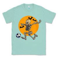 Seafoam skeleton soccer player funny halloween blood moon Classic Tee - DesignPulse