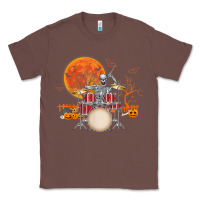 Chestnut Skeleton Drummer Halloween Costume Playing Drums Mens Boys Classic Tee - DesignPulse