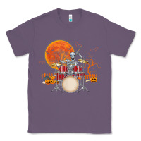 Lavender Skeleton Drummer Halloween Costume Playing Drums Mens Boys Classic Tee - DesignPulse