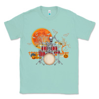 Seafoam Skeleton Drummer Halloween Costume Playing Drums Mens Boys Classic Tee - DesignPulse