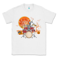 White Skeleton Drummer Halloween Costume Playing Drums Mens Boys Classic Tee - DesignPulse