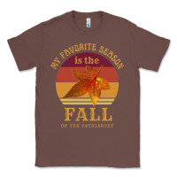 Chestnut feminist my favorite season is fall patriarchy retro vintage long slee Classic Tee - DesignPulse