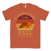 Copper feminist my favorite season is fall patriarchy retro vintage long slee Classic Tee - DesignPulse