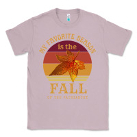 Lilac feminist my favorite season is fall patriarchy retro vintage long slee Classic Tee - DesignPulse