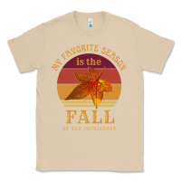 Mushroom feminist my favorite season is fall patriarchy retro vintage long slee Classic Tee - DesignPulse