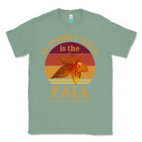 Sage feminist my favorite season is fall patriarchy retro vintage long slee Classic Tee - DesignPulse