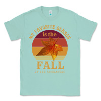 Seafoam feminist my favorite season is fall patriarchy retro vintage long slee Classic Tee - DesignPulse