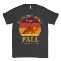 Smoke feminist my favorite season is fall patriarchy retro vintage long slee Classic Tee - DesignPulse