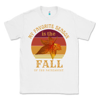 White feminist my favorite season is fall patriarchy retro vintage long slee Classic Tee - DesignPulse