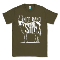 Army Green Nice Hand Sir Donkey Poker Funny Gambling Design For Fans Classic Tee - DesignPulse